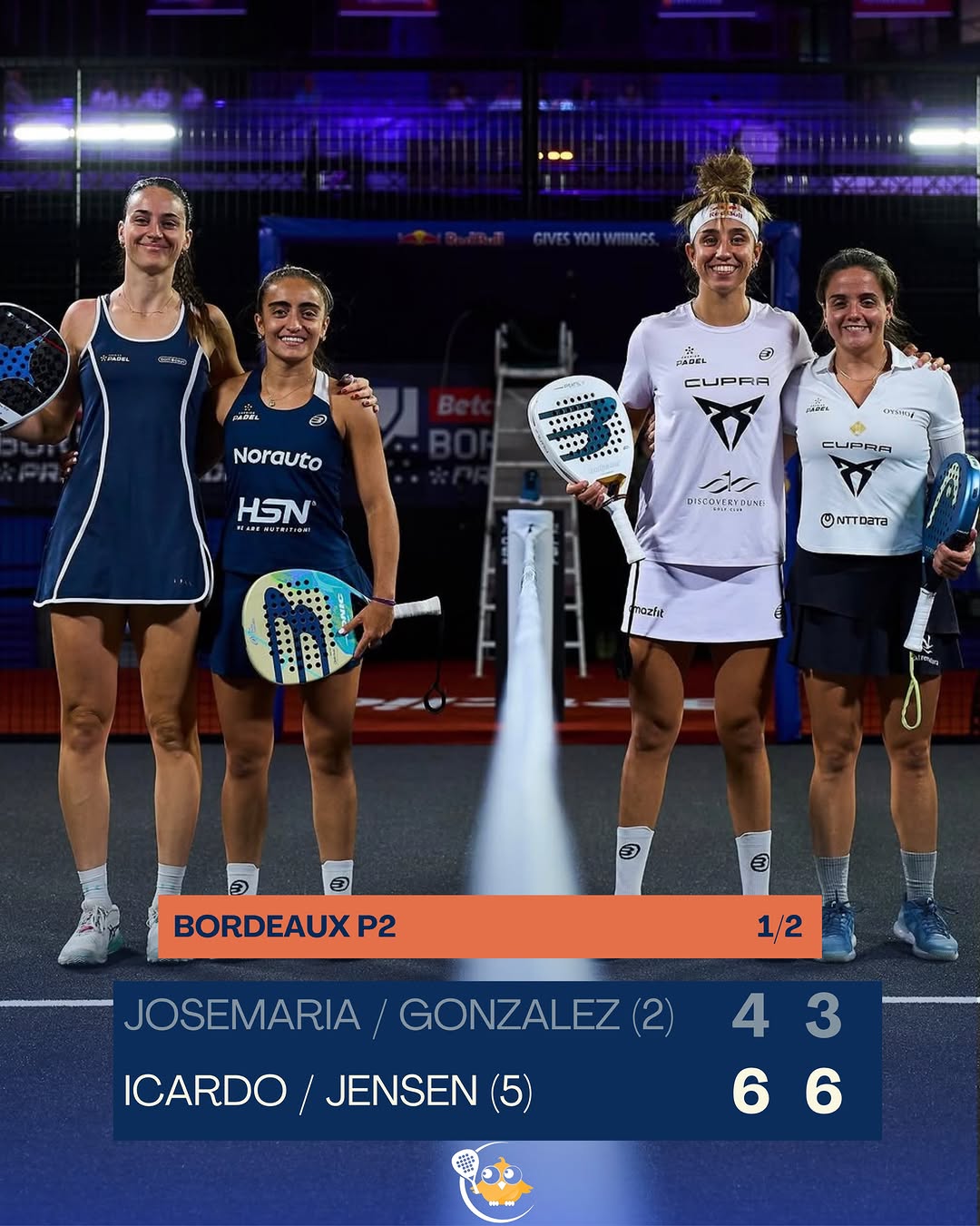 Claudia Jensen Leads Partnership to Bordeaux P2 Final with Commanding Semi-Final Victory